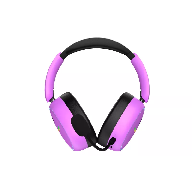 HATOR Phoenix 2 Wireless austiņas ar vadu un bezvadu savienojumu, galvas stīpa, spēlēm, USB Type-C / USB Type-A, Bluetooth, violetas