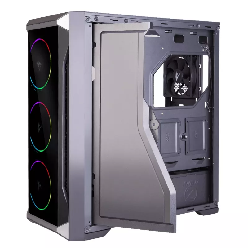 Zalman Z8 TG ATX Mid Tower PC Case, ARGB ventilators x3, Rūdīta stikla Midi Tornis Melns