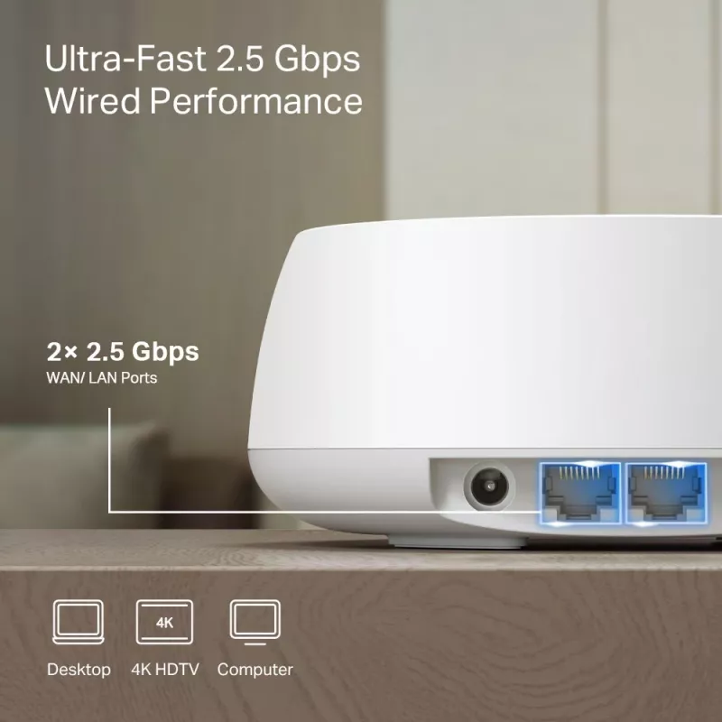 TP-Link BE3600 visa mājas tīkla Wi-Fi 7 sistēma, 2,5G vairāku gigabitu