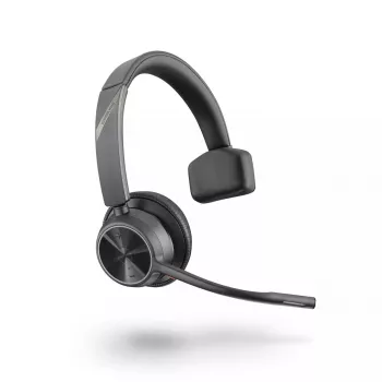Austiņas HP POLY Voyager 4310 UC — Bezvadu Bluetooth, galvas lente, supraaurālas, 50 m diapazons, 122 g, melnas