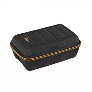 Kameras somiņa Lowepro HARDSIDE CS 60 — ciets čaulas kompaktais futrālis, 140×85×227 mm, melns/oranžs