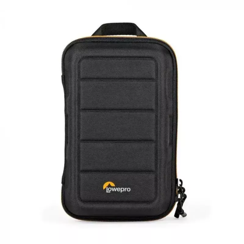 Kameras somiņa Lowepro HARDSIDE CS 60 — ciets čaulas kompaktais futrālis, 140×85×227 mm, melns/oranžs