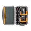 Kameras somiņa Lowepro HARDSIDE CS 60 — ciets čaulas kompaktais futrālis, 140×85×227 mm, melns/oranžs