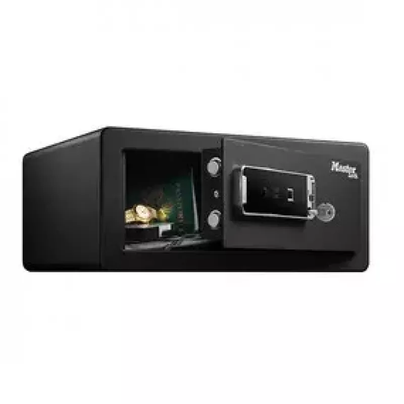 Brīvi stāvošs seifs MASTER LOCK LX110BEURHRO Melns 2 Atslēgas Pirkstu nospiedumu lasītājs