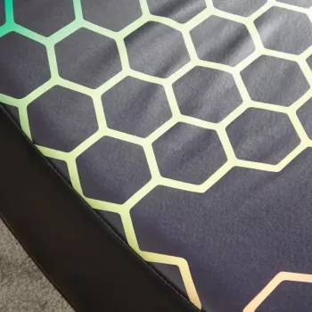 Spēļu krēsls konsolei x rocker Neo Hex Edition — polsterēts sēdeklis un atzveltne, platums 410 mm, dziļums 855 mm, augstums 650 mm