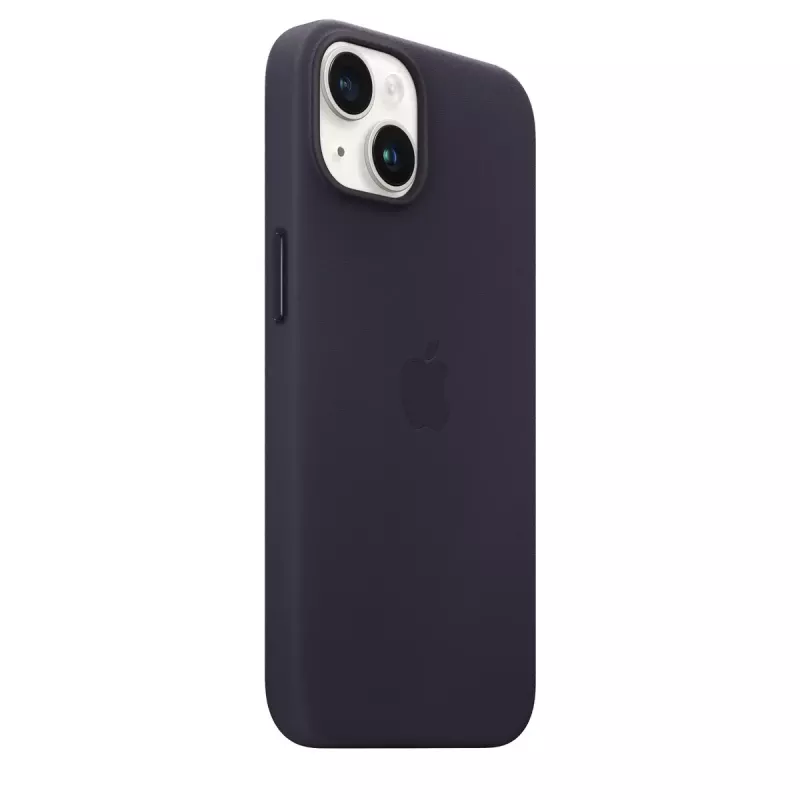 Ādas MagSafe vāciņš Apple iPhone 14 — Violeta, piemērots 6,1 collu ekrānam