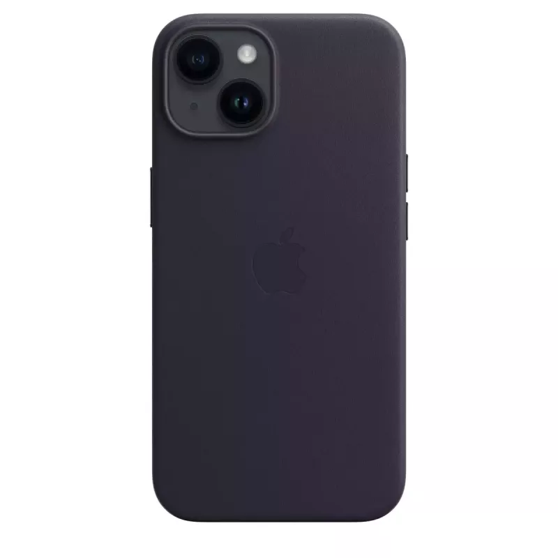 Ādas MagSafe vāciņš Apple iPhone 14 — Violeta, piemērots 6,1 collu ekrānam