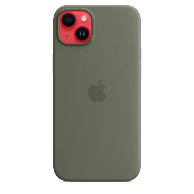 Apple iPhone 14 Plus silikona maciņš ar MagSafe olīvu krāsā