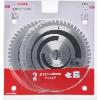 Apļa zāģa asmens Bosch Multi Material 190x30x2.4/1.8 mm 54T (2608644652)