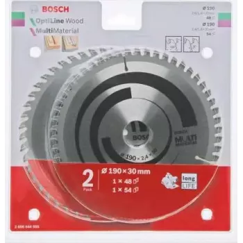 Zāģa asmeņu komplekts Bosch Optiline Wood Multi Material, modelis 2608644655