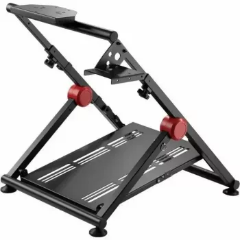 WheelStand Oplite GT PRO V2 regulējama augstuma salokāms sacīkšu stūres statīvs — melns