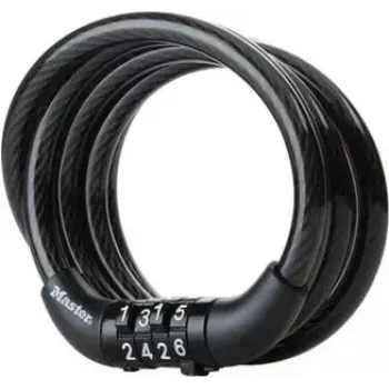 Drošības trosis MASTERLOCK Coiled Cord 8143EURDPRO 120 cm — drošības trosis ierīcēm