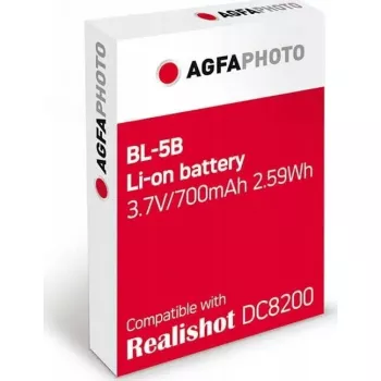 Uzlādējama kameras baterija AgfaPhoto BL-5B (aizvietotājs BL-5B) 3.7V / saderīgie modeļi