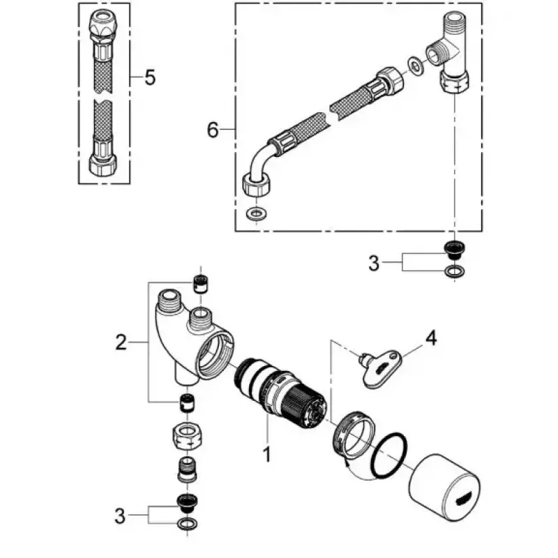 Termostats GROHE 34487000 hromēts