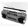 Pārnēsājams kasešu atskaņotājs Soundmaster SRR80TI ar DAB+ un FM, LCD displeju, 3 W RMS, 3,5 mm austiņu ligzdu, darbojas ar baterijām/230 V
