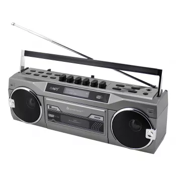 Pārnēsājams kasešu atskaņotājs Soundmaster SRR80TI ar DAB+ un FM, LCD displeju, 3 W RMS, 3,5 mm austiņu ligzdu, darbojas ar baterijām/230 V