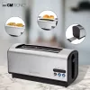 Tosteris Clatronic TA 3687 4 šķēles 1200 W Melns Nerūsējošais tērauds