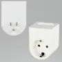 Ceļojuma spraudņa adapteris REV 0020440803 ASV rozetēm, balts