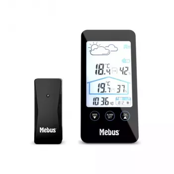Digitālā laika stacija Mebus 11908 melna