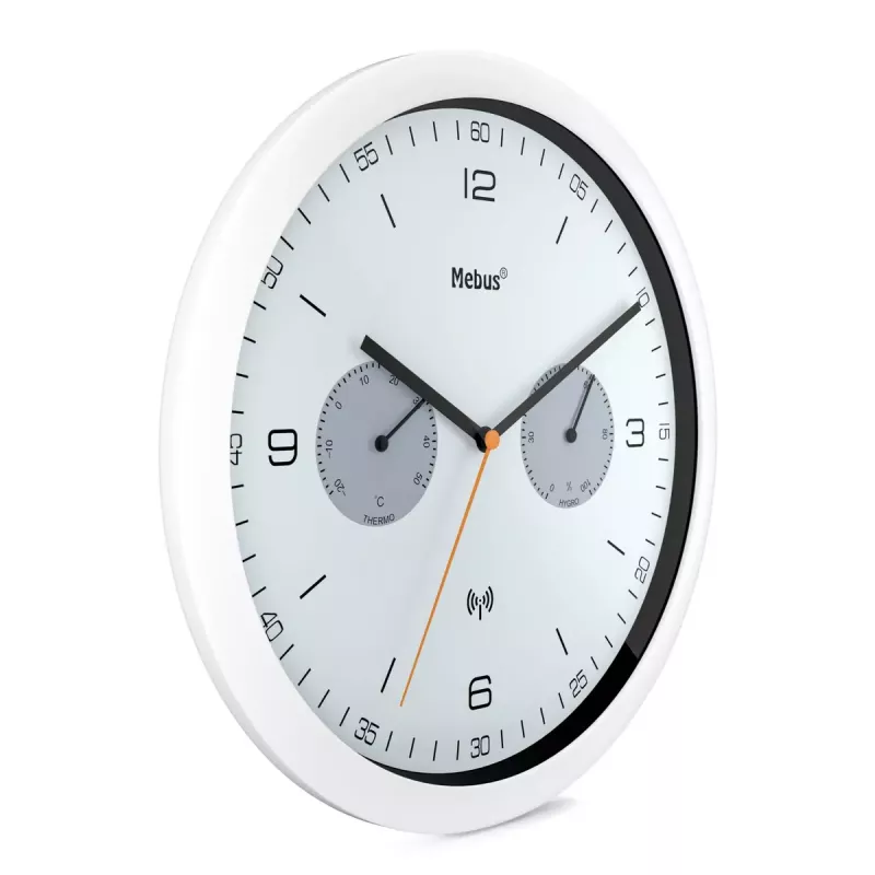 Wall/Table Clock Mebus 52826 Round Melns pelēka balta