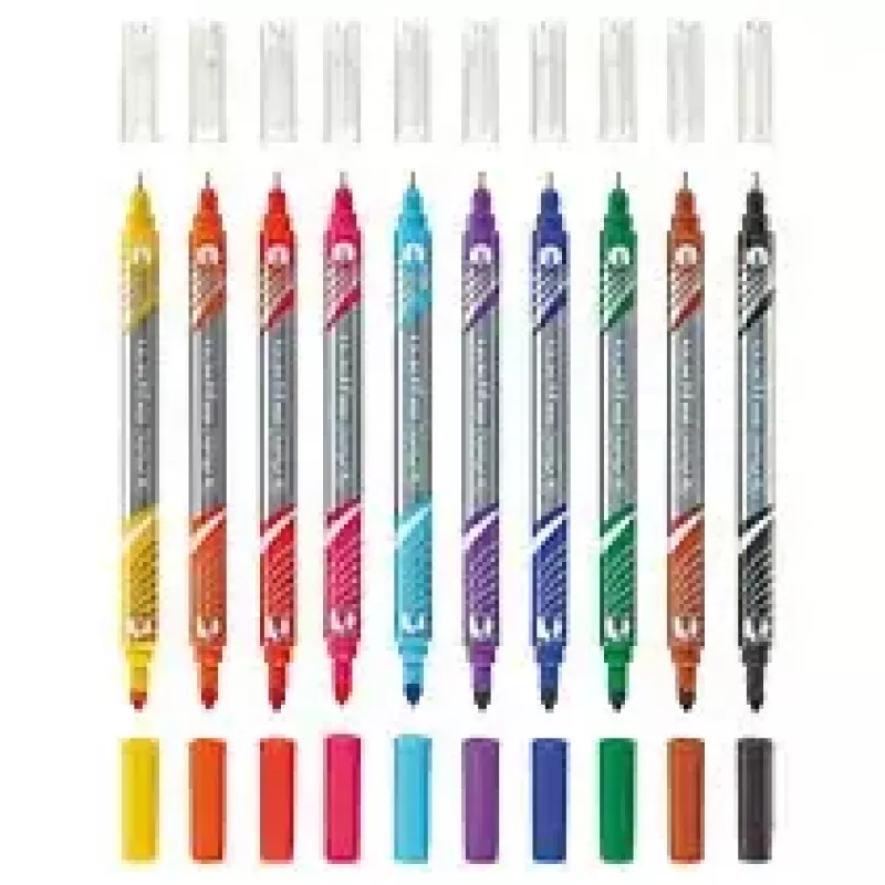 Marker Herlitz 11367232 Fine tip 10 gab. Melns Zils Brūns Zaļš Oranžs Rozā Purpursarkans Sarkans Dzeltens