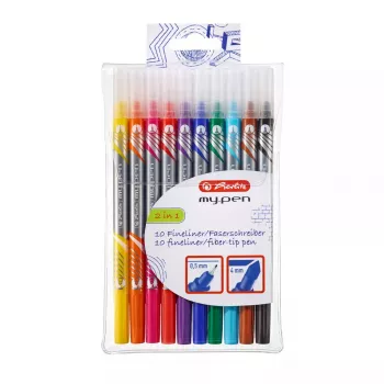 Marker Herlitz 11367232 Fine tip 10 gab. Melns Zils Brūns Zaļš Oranžs Rozā Purpursarkans Sarkans Dzeltens