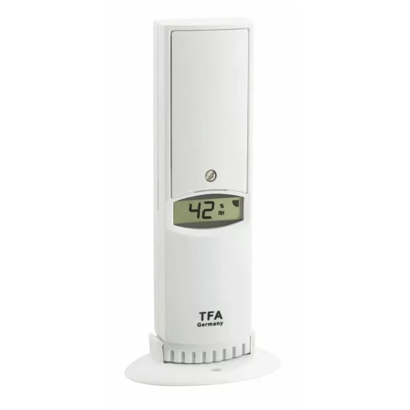 Vides sensors tfa dostmann WeatherHub viedās mājas bezvadu — Mitrums un temperatūra, Wi‑Fi, maiņstrāva/baterija (AA), 40×28×104 mm
