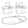 Iepirkumu soma Reisenthel BP7003 melna poliesters 485x285x65mm