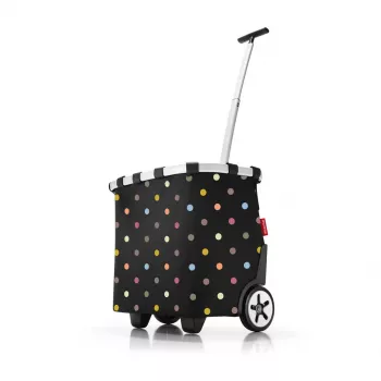 Iepirkšanās soma Reisenthel Carrycruiser — 40 L, alumīnija rāmis, poliesters, 420×320 mm, melna/daudzkrāsu