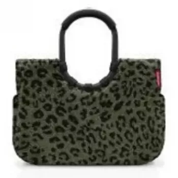 Tote soma Reisenthel loopshopper L — 25 L, 460×250 mm, alumīnija rāmis, Melna/Brūna