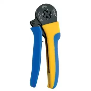 Kabeļu presēšanas knaibles Klauke K3014K melnas zilas dzeltenas garums 175 mm svars 350 g