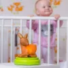 ANSMANN baby night-light 1800-0059 — LED, dzeltena gaisma, baterijas AA ×3, 119×119×137 mm, brūna/zaļa