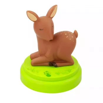 ANSMANN baby night-light 1800-0059 — LED, dzeltena gaisma, baterijas AA ×3, 119×119×137 mm, brūna/zaļa