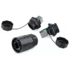 Vadu savienotājs RJ45 Alcasa IC06-R102 melns varš plastmasa silikagels