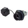 Vadu savienotājs RJ45 Alcasa IC06-R102 melns varš plastmasa silikagels