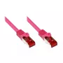 Tīkla kabelis Alcasa CAT6 S/FTP 25 m fuksīna krāsā