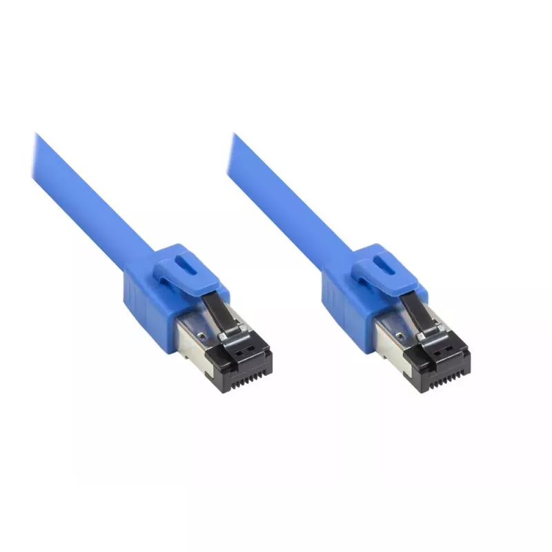 Tīkla kabelis Alcasa 8080-100B 10m Cat8.1 S/FTP Zils