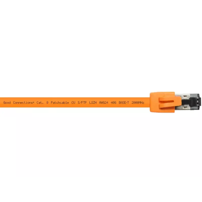 Tīkla kabelis Alcasa 8080-050O 5m Cat8.1 S/FTP oranža