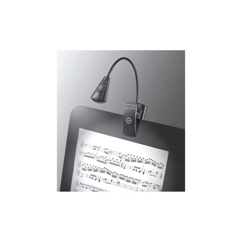 LED notšu gaismeklis König & Meyer 12241 melns ar bateriju darbināms