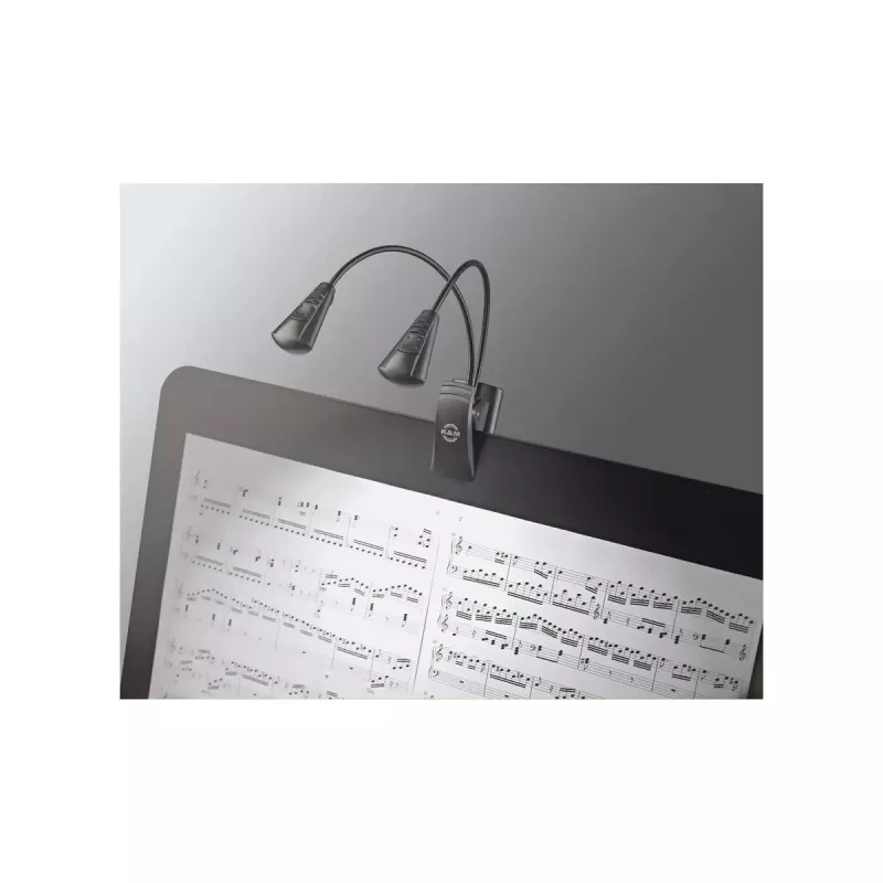 LED nošu pults apgaismojums König & Meyer 12243 melns, darbināms ar baterijām