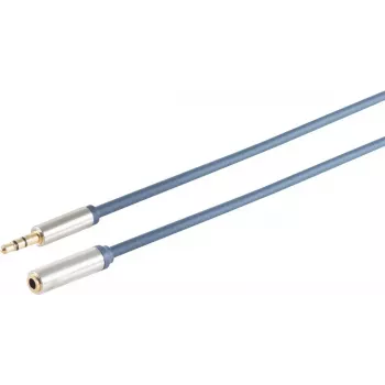 ShiverPeaks 3,5 mm audio kabelis ar hroma metāla slaidu savienotāju, zelta kontaktiem, 3,00 m