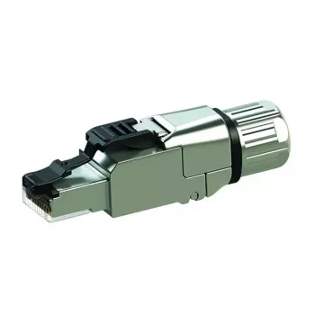 Telegärtner RJ-45 vadu savienotājs J00026A5000 Cat6a kabeļiem, sudraba apdare