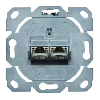 RJ-45 kontaktligzda Telegärtner J00020A0528 Metāliska 2 moduļi Kategorija 6a