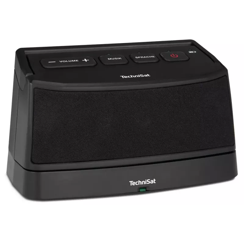 Stereo pārnēsājams skaļrunis TECHNISAT ISIBOX 1 — 4 W RMS, vadu un bezvadu, iebūvēta baterija, USB-C, melns