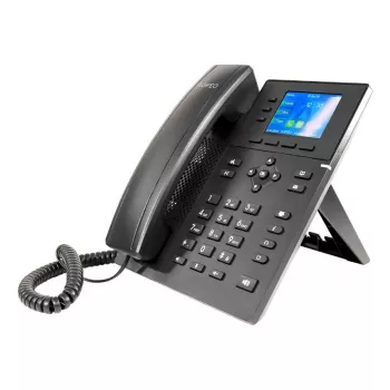 IP tālrunis AGFEO T 17 SIP — 3 rindu LCD, PoE, 320x240, 1000 kontaktu tālruņu grāmata, melns