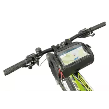 Velosipēda soma TROIKA BKB30/BK priekšējā 4 L neilons PVC brezents melna