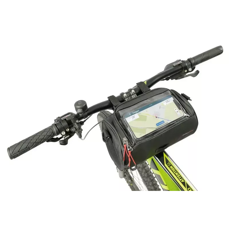 Velosipēda soma TROIKA BKB30/BK priekšējā 4 L neilons PVC brezents melna