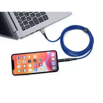 Uzlādes kabelis TROIKA SPEEDY XL USB-C 2 m zils