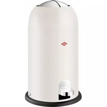 Wesco Kickmaster Jr. atkritumu tvertne smilšu matētā apdarē — modelis 112767, izturīga, viegli tīrāma