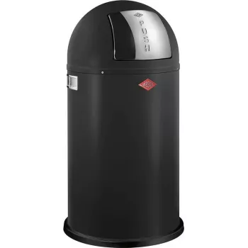 Miskaste Wesco Kickmaster Soft Matt Melns – ar pedāli darbināma tērauda tvertne 12 L